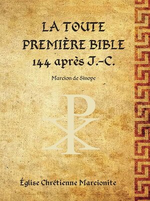 cover image of La Toute Première Bible